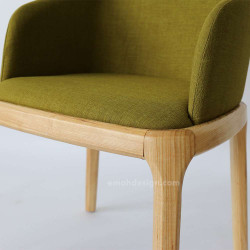 Fin Chair, W56, Steel Blue with Walnut Brown [Sale]