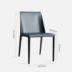 ELLIS Bounded Leather Chair, Dark Grey [Display]