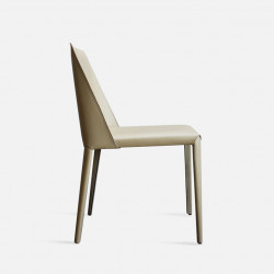 ELLIS Bounded Leather Chair, Beige [SALE]