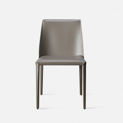 ELLIS Bounded Leather Chair, Grey [SALE]