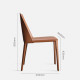 ELLIS Bounded Leather Chair, Orange