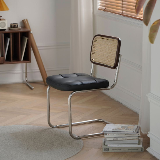 Nicolas Leather Chair, Black