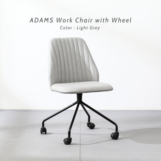 [SALE] ADAMS work chair with wheels, Light Grey 