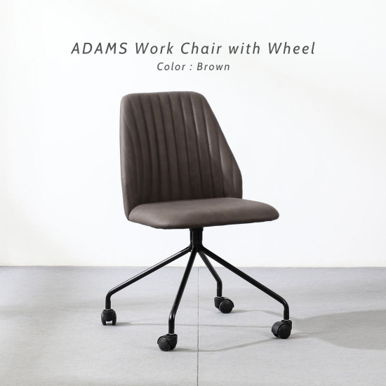 ADAMS work chair with wheels, Deep Blue