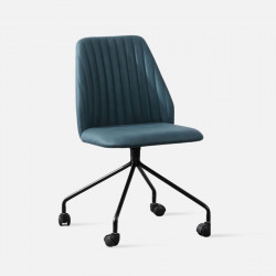 ADAMS work chair with wheels, Deep Blue