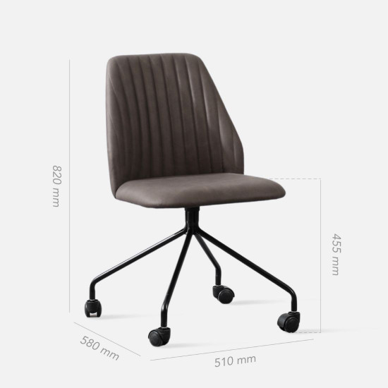 [SALE] ADAMS work chair with wheels, Light Grey 