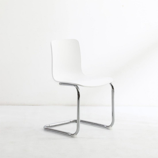  ADAMS S-shape Dining Chair, white [Displayx2]