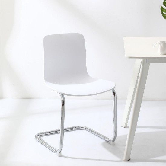  ADAMS S-shape Dining Chair, white
