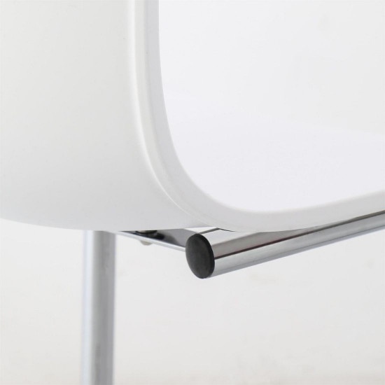  ADAMS S-shape Dining Chair, white