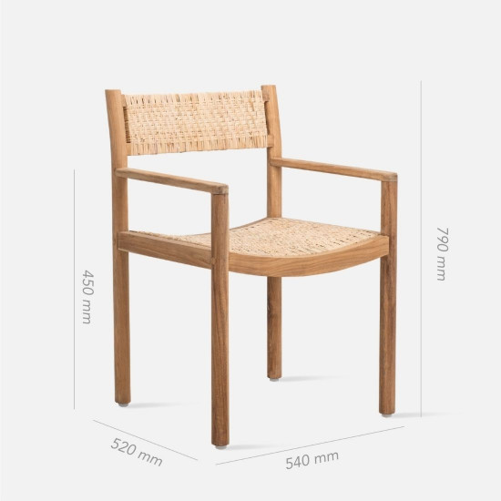 BEGITU Dining Chair, Rattan