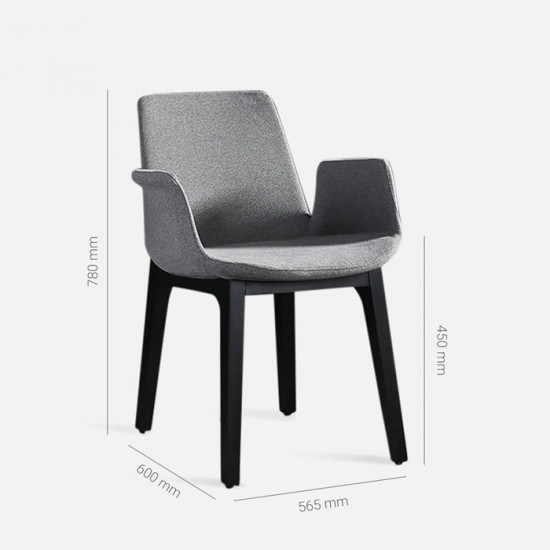 Curve Full Armchair, W56, Black Curve Full Armchair, W56, Black