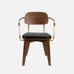LENOX Dining Chair, Walnut Brown