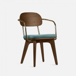 LENOX Dining Chair, Walnut Brown