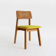 Sim Soft Chair - Teak with Orange