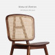 [SALE] Willow Rattan Dining Chair W52, Natural Ash