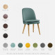 JC Armless Chair, W52, Black Legs with Light Grey [Display x2]