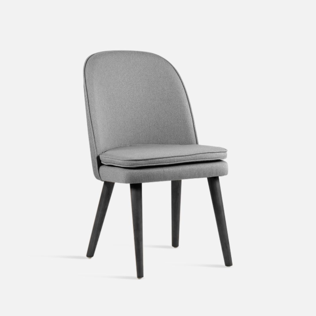 JC Armless Chair, W52, Black Legs