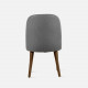 JC Armless Chair, W52, Black Legs with Light Grey [Display x2]