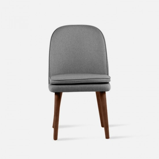 JC Armless Chair, W52, Black Legs with Light Grey [Display x2]