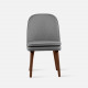 JC Armless Chair, W52, Black Legs with Light Grey [Display x2]