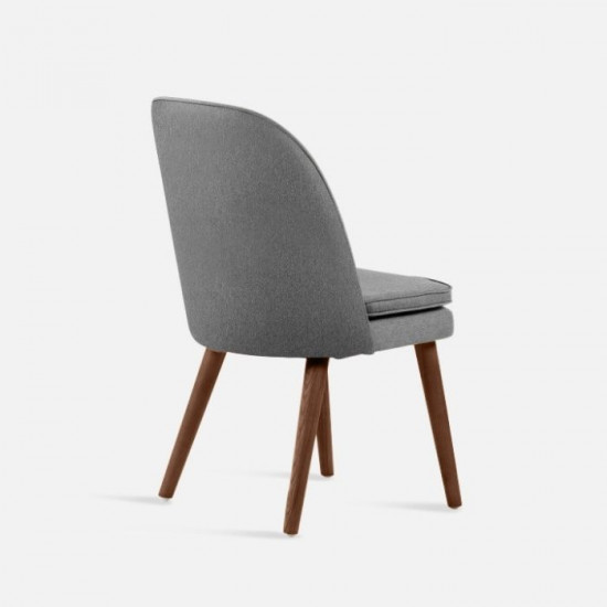 JC Armless Chair, W52, Black Legs with Light Grey [Display x2]
