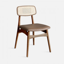 [SALE] ALYA Rattan Dining Chair,Walnut Brown