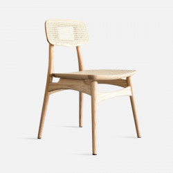 ALYA Rattan Wooden Dining Chair, Ash