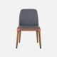 Fin Armless Dining Chair, Walnut 