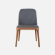 Fin Armless Dining Chair, Walnut