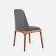 Fin Armless Dining Chair, Walnut 