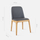 Fin Armless Dining Chair, Ash