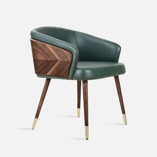 Willow wood frame armchair, W55, Walnut Brown