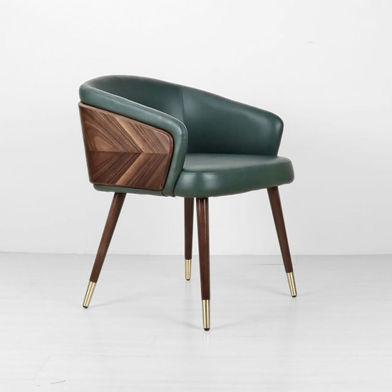 Willow wood frame armchair, W55, Walnut Brown