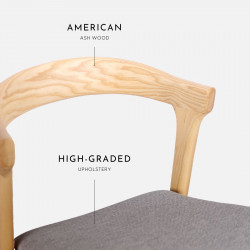 WILLOW dining chair, Charcoal Black [SALE]