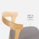WILLOW dining chair, Charcoal Black [SALE]