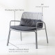 ADAMS Lounge Chair, Grey