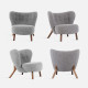 HARMO lounge chair, Cream [SALE]
