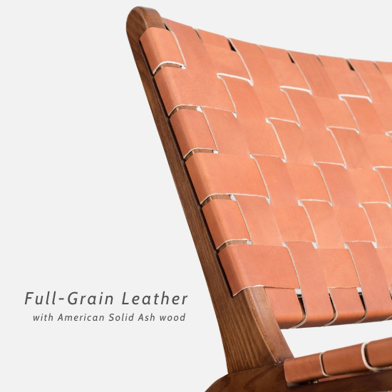 George Lounge Chair (Armless), Full-gain leather