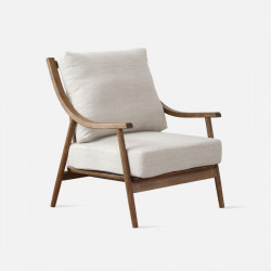 DOLCH Curve Single Sofa, Walnut