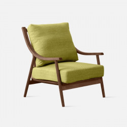 DOLCH Curve Single Sofa, Walnut