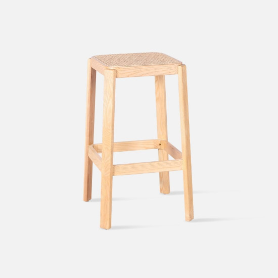 Willow Rattan Bar Stool, Ash [Displayx2]