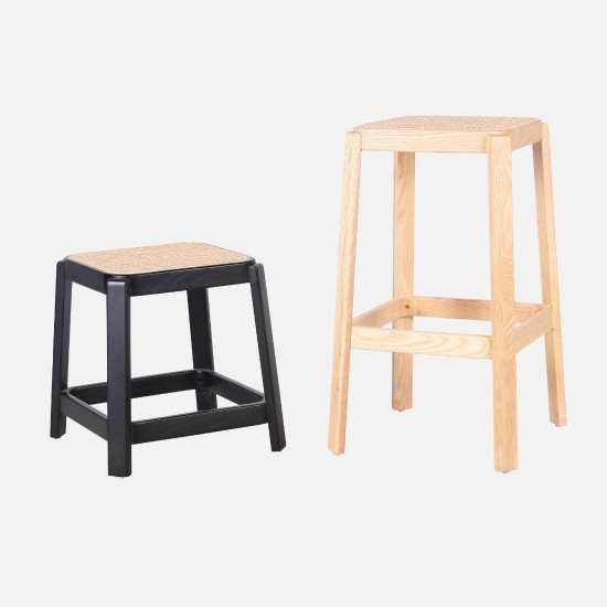 Willow Rattan Stool, Ash* Willow Rattan Stool, Ash*