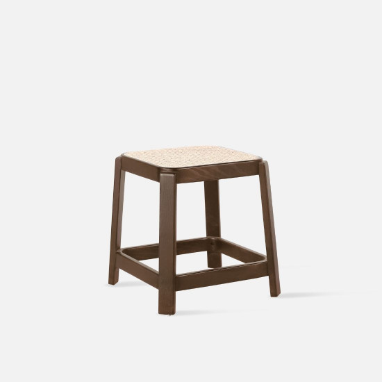 Willow Rattan Stool, Walnut Willow Rattan Stool, Walnut