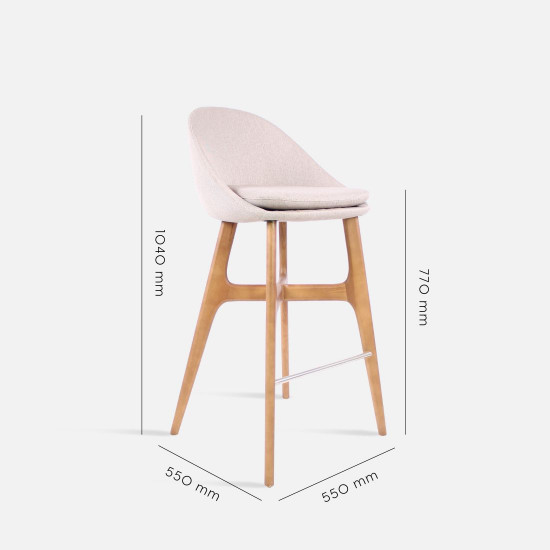 WILLOW Bar Stool with Back