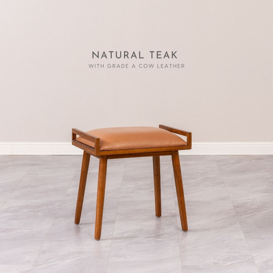 MOODBY Stool, Genuine Leather [SALE]