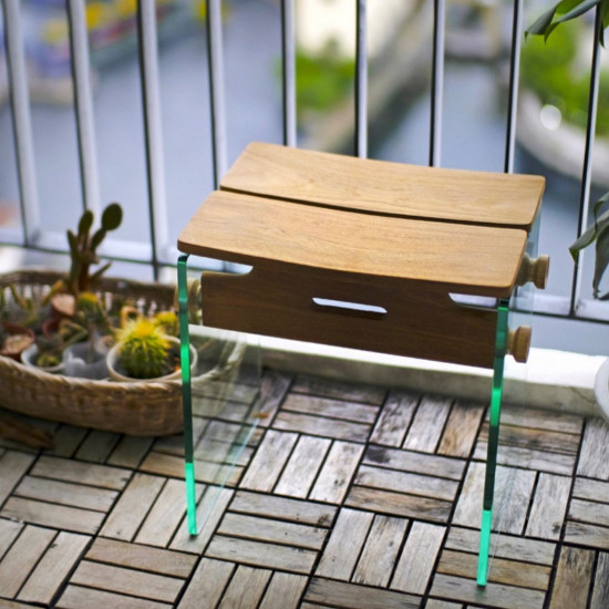 G Wood Stool, Teak