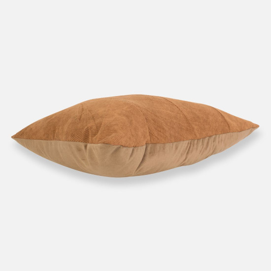 Cushion Ribbed Velvet Polyester, Chocolate brown Cushion Ribbed Velvet Polyester, Chocolate brown