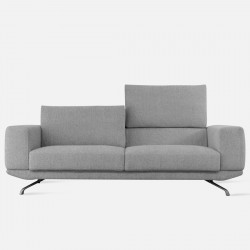 Aston Recliner Sofa, L190-210, Grey (with ottoman) 