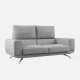 Aston Recliner Sofa, 210, Grey (with ottoman) [In-Stock x2]
