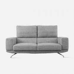 Aston Recliner Sofa, 190, Grey with ottoman [Display]